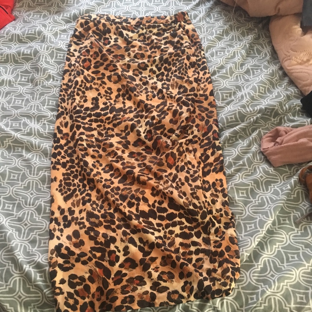 Cheetah midi skirt